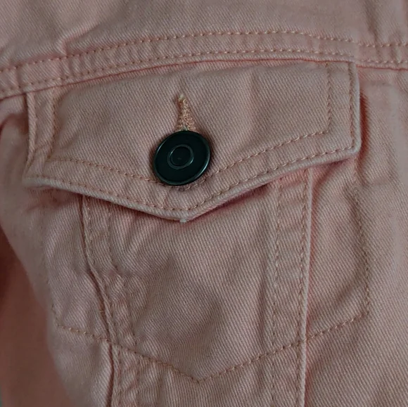 🛑NOT AVAILABLE🛑 Faded Glory peach women's denim jacket, size small (4-6) - Picture 10 of 15